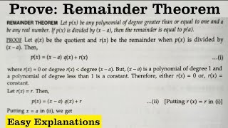 Remainder Theorem | Class 9 | Polynomials | NCERT | ICSE | CBSE | RD Sharma