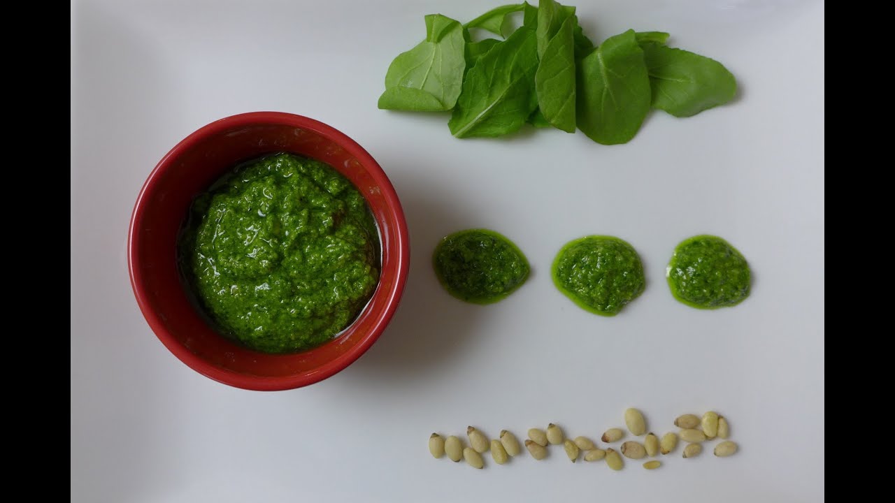arugula pesto - YouTube