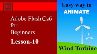 How to animate wind turbine in Adobe Flash in Hindi