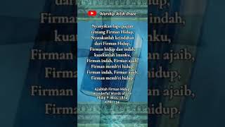 Ajaiblah Firman Hidup | Wonderful Words of Life | KPRI 134 | #shorts #ytshorts
