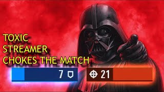 TOXIC IRRELEVANT STREAMER FUMBLES THE MATCH | HvV #1654 | Star Wars Battlefront 2