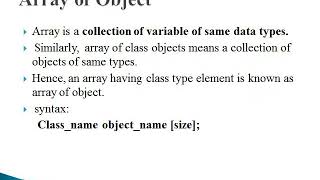 Array of object pointer in c++