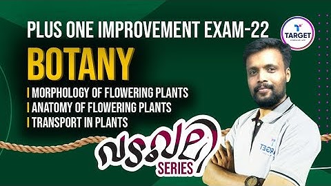 Plus One Botany Improvement Exam Revision Live | 3 Chapters | Target Learning App | Riju Sir