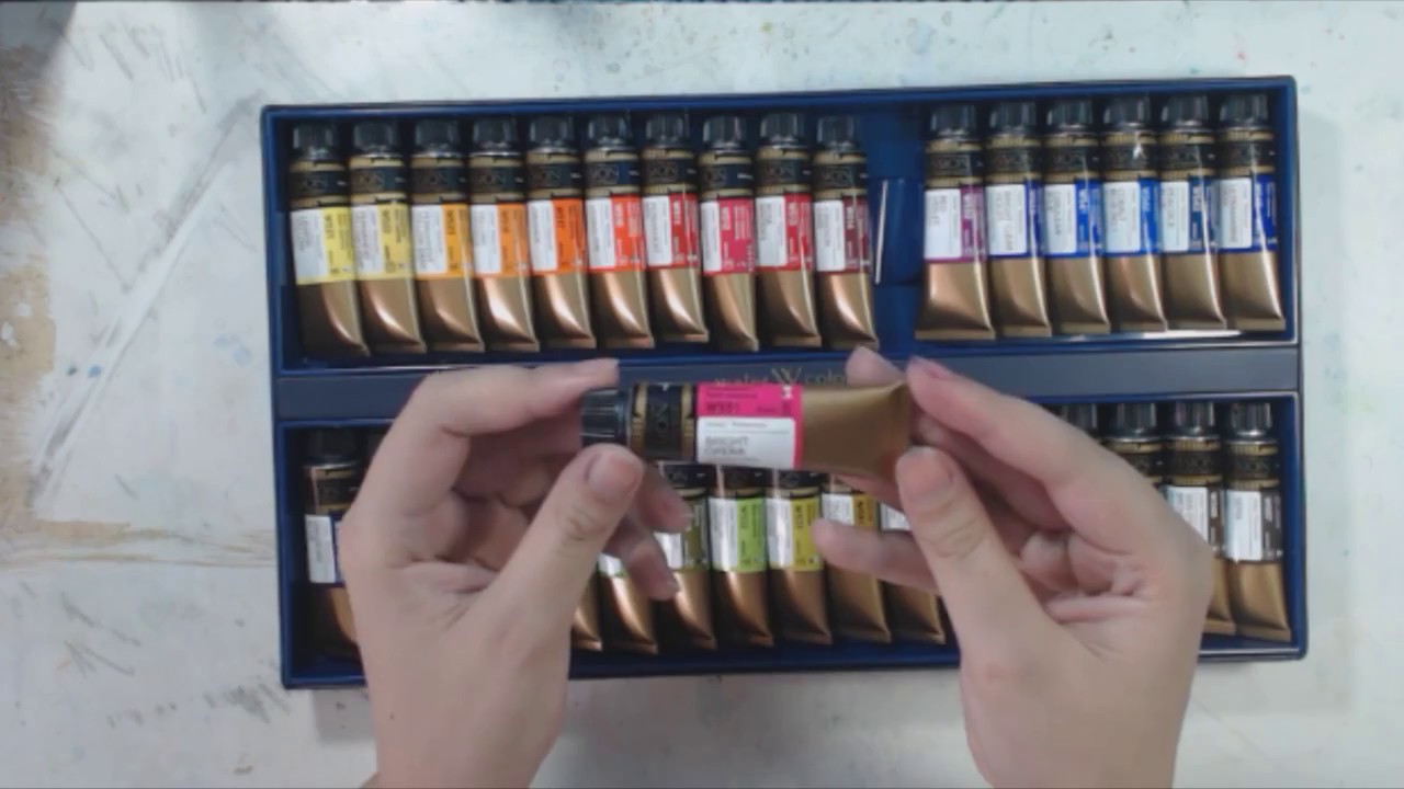 Watercolor palette set up Mijello Mission Gold 34 color set YouTube