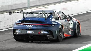 Porsche 992 GT3 Cup Sound in Action - 2021 Porsche Mobil 1 Supercup Collective Test at Monza!