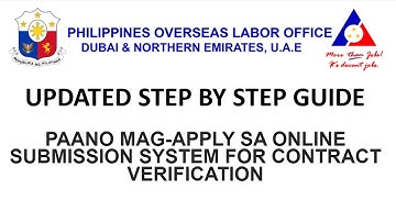 UPDATED PROCEDURE POLO DUBAI -  ONLINE SUBMISSION FOR CONTRACT VERIFICATION