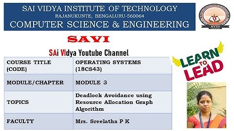 Module 3 : Deadlock Avoidance using RAG