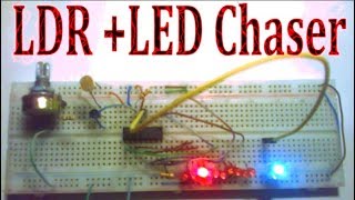 LED Chaser using LDR and 4017