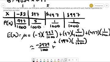Section 5.2 Practice: Mean, Variance, Expected Value of Probability Distribution