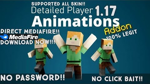 Minecraft PE/BE New player animation Addon 1.17 Supported all skin !!!