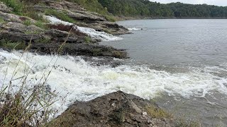 What Lives In This RAGING IOWA WATERFALL SPILLWAY?? (Lots Of Action!!!)
