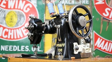 Demonstrating a Pfaff 130 Zigzag Sewing Machine