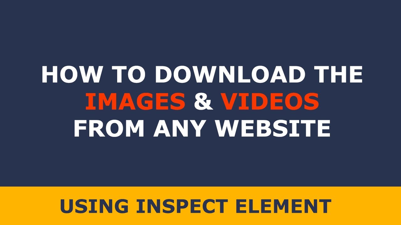 ดาวน์โหลดวิดีโอ chrome New Update How To Download Images and Video From any Website Using Inspect Element || Inspect Element