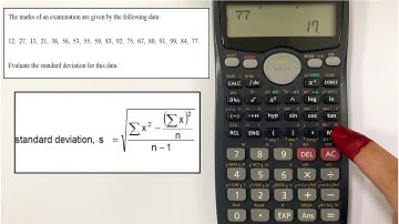 STANDARD DEVIATION FOR UNGROUPED DATA using calculator CASIO fx 570MS