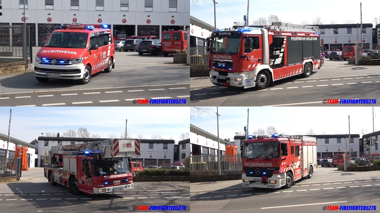 [3 Feuerwehreinsätze in 2 Stunden] Einsatzfahrten Feuerwehr + ASB + Polizei Heilbronn