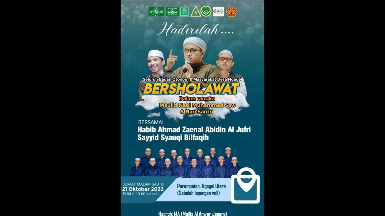 Seluruh Badan Otonom & Masyarakat Desa Ngagel Bersholawat Bersama MAJLIS AL ANWAR JEPARA