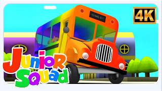 wheels rainbow bus song kindergarten nursery rhymes sing