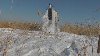 Покатушки на снегоходе  БУРАН по озеру №2