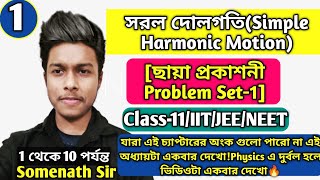 সরল দোলগতি Problem Set-1 Chaaya Prakshhani|দোয়ারি,মজুমদার,মাইতি Problem Set-1|SHM|Somenath Sir