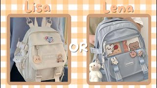 Lisa or lena || school supplies edition!🌸 Cute, kawaii, aesthetic school supplies!