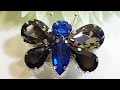 Brooch butterfly/DIY BROOCH/Beaded brooch/Брошь из страз/Брошь из бисера/Как сделать брошь/Tutorial