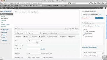 WordPress for E-Commerce Tutorial | WooCommerce - Add Products And Categories