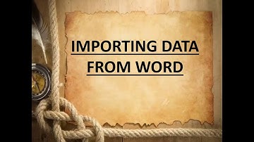 import data from MS Word to MS PowerPoint