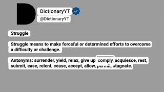 Struggle Antonyms | Opposite Words 