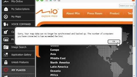 Update you Mio Spirit Maps