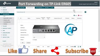 Port Forwarding on Tp Link ER605 Step by step Guide #portforwarding #tplinkrouter