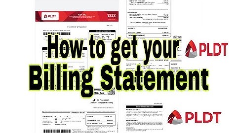 How I Get PLDT Billing Statement