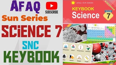 Afaq Sun Series science 7 Keybook | SNC | Science Class 7 solve book