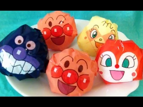 おにぎりラップ アンパンマンのキャラ弁 Anpanman Rice Ball Wrap Youtube