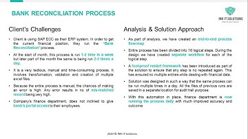 Robotic Process Automation (RPA) Case Study - Bank Reconciliation Process