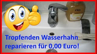 Tropfenden Wasserhahn reparieren (Einhandmischer Kartusche Patrone ausbauen, entkalken und fetten)