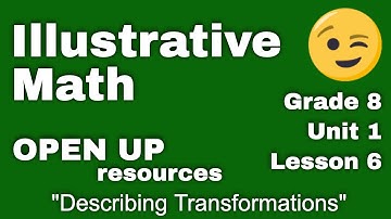 😉 8th Grade Unit 1, Lesson 6 "Describing Transformations" Illustrative Math