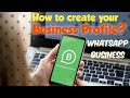 How to create your business profile on whatsapp business