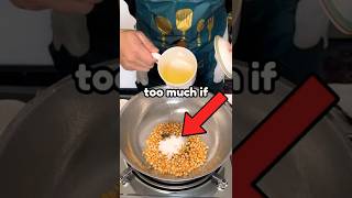 He poured chocolate into popcorn oil and something magical happened!! #shorts
