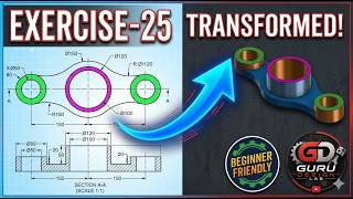 Solidworks Exercise 25 2D Drawing To 3D Model Step-By-Step Solidworks Tutorial