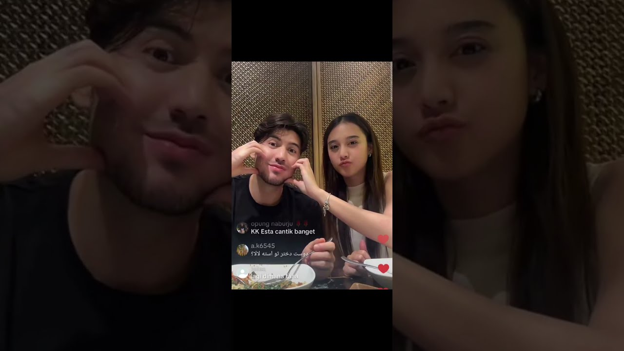 Live keromantisan esta pramanita dan bara valentino ketika makan bareng