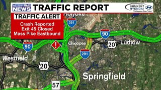 Deadly motorcycle crash closes part of Mass. Pike in West Springfield