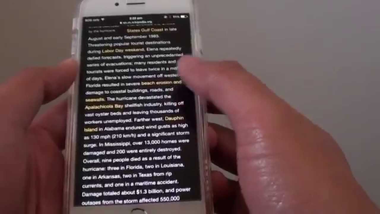 iPhone 6: How to Reverse Color of White Background and Black Text and Vice  Versa - YouTube