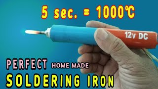 DIY Soldering Iron | How To Make Soldering Iron At Home | Make 12v DC Soldering Iron Using Glow Plug