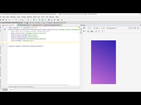 Android Studio Create Gradient Background For Beginners