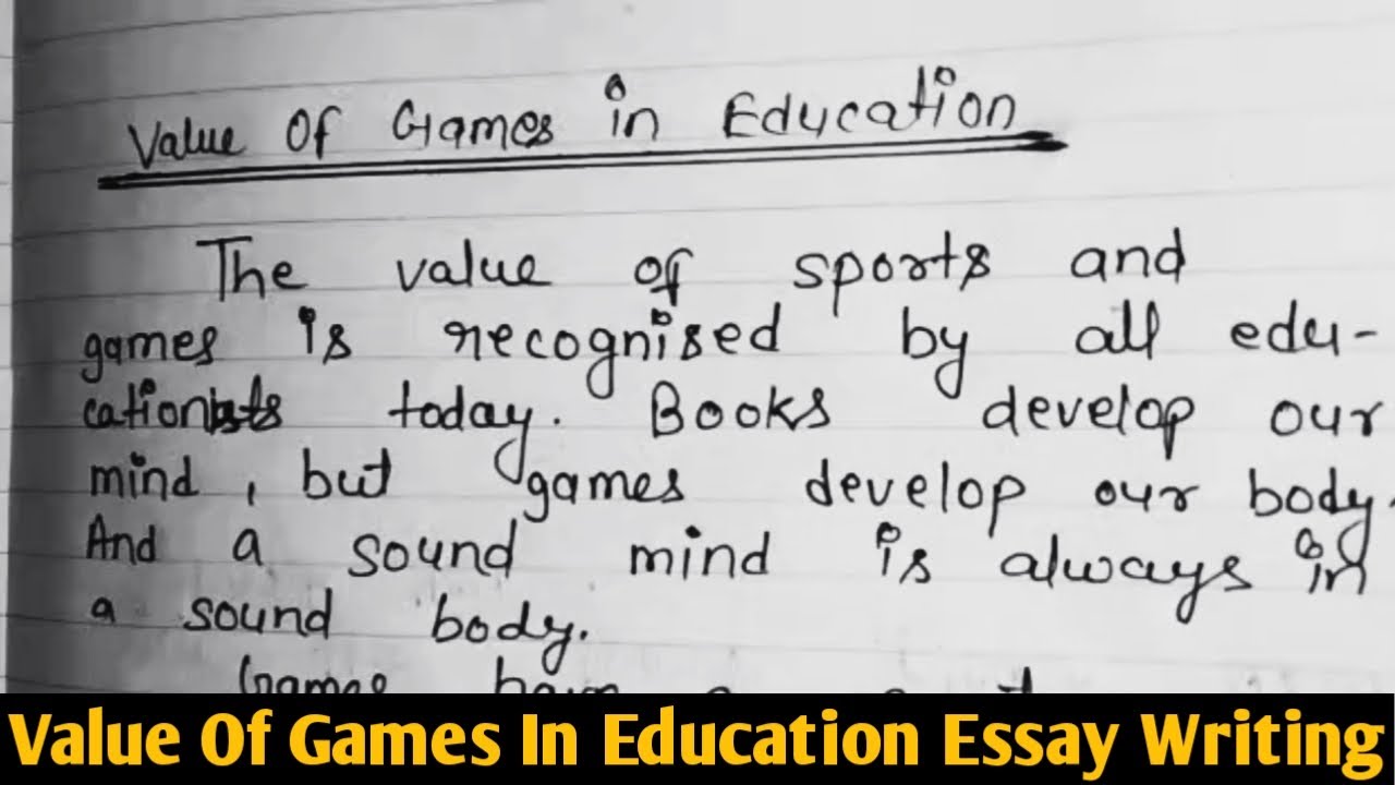 influence of video games essay