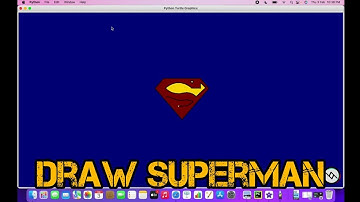 🤩🦸🏻Super Man🦸🏻😍 Logo drawn using python turtle graphics | DC |  Turtle Animation | Digital Art