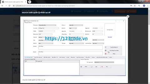 Share source code quản lý nhân sự c# full data và hướng dẫn