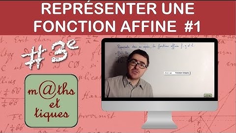 Représenter une fonction affine (2 points) - Troisième