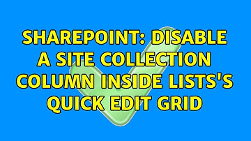 Sharepoint: Disable a site collection column inside lists