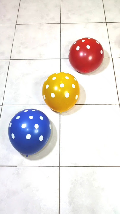 Popping three colorful balloons is very funny and satisfying (58) #asmrsounds #funny #poppingballoon